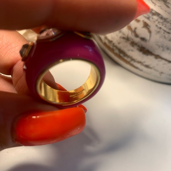 Kurt Geiger beautiful ring pink with stones - Picture 4 of 5